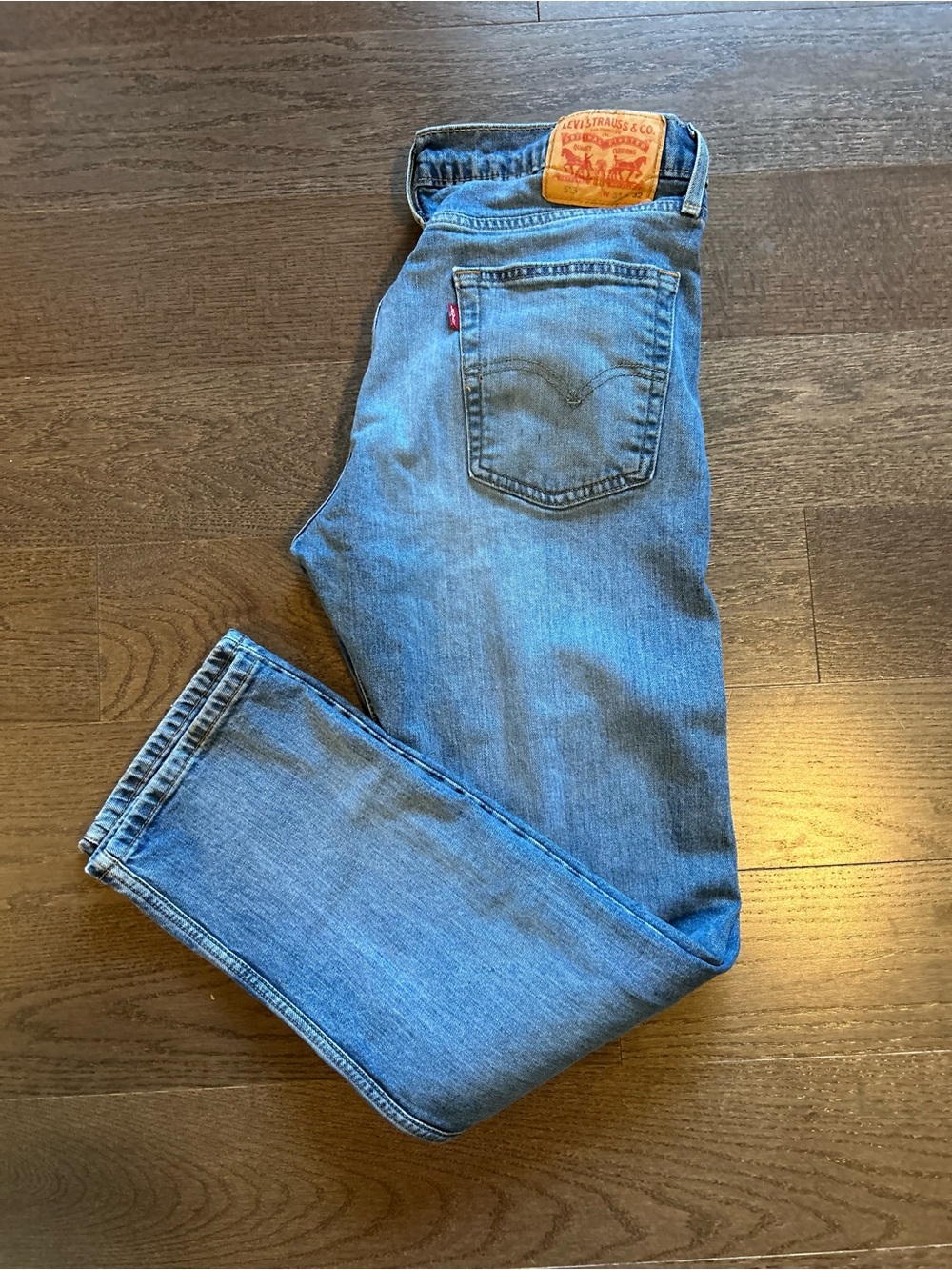 Levi’s 513 Slim Straight Jeans Men's 32x32 (Measures 32x30.5) Light Wash